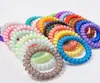 Gum Coil Hair Tie 65cm Telephone Wire Cord Ponytail Holder Girls Elastic Hairband Ring Rope Candy Color Bracelet Stretchy Women H7731767