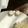 Pendientes de estilo Vintage con diamantes de imitación de cristal para mujer, joyería de marca con doble letra