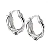 Hoop Earrings NOTWOSAME A Sense Of Design Tangled Twists Ear Hoops For Women Shining Mirror Silver 925 Minimalist Brincos