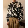 Men's Casual Shirts 2023 Spring Streetwear Harajuku Chic Oversized Mens Korean Fashion Zebra Striped Button Up Long Sleeve Shirt Men