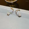 Stud Earrings KAITIN Silver Needle Micro-set Zircon Butterfly Earring Light Luxury Personality Wholesale Female Jewelry