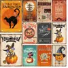 Vintage Halloween Metal Tin Sign Halloween Pumpkin Metal Tablie Home Club Decoration Decoration Plates Art Classic Horror Plakat 30x20cm W03