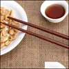 Chopsticks Antislip Wood Japanesestyle Natural Handmade Round Chinese Table Seary 6 Styles String Wrap Drop Delivery Home Kit Dhxom