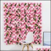 Decorative Flowers Wreaths Artificial Rose Flower Row Decorated Wall Pography Background Art Po Shop Floral Decorations Dr Dhkvn
