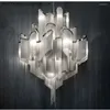 Lampy wiszące postmodernistyczne aluminiowe lampa łańcuchowa do salonu domowe dekoracja oświetlenia