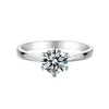 Bague de bijoux de créateur bras droit classique six griffes bagues en platine pour femmes bague en diamant blanc doré rose bleu moissanite collier de luxe bague de fiançailles M03A