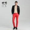 Jeans pour hommes pantalons en cuir pour printemps été mode solide mince grande taille PU 2837 haute qualité 230330