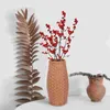 Vases Fabric Storage Bins Vintage Decor Rattan Flower Container Vase Stand Decorative Basket