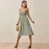 Vestidos casuais femininos com estampa flora