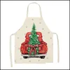 Schürzen Weihnachten Verstellbare Küche Frauen Koch Kochen Weihnachtsmann Baum Schneeflocke Stil Backen Grillen 68X55Cm Drop Delivery Home G Dhdny