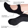 Chaussettes de yoga pour femmes avec adhérence et chaussettes antidérapantes pour ballet Pilates Barre Dance Premium coton peigné