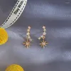 Серьги для гвоздика высококачественная мода милая золото/серебряная звезда Серьга для женщин для женщин Корейское очаровательное свидание