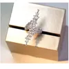 Anneau de doigt irrégulier Zircon 925 en argent Sterling fiançailles bagues de mariage pour les femmes bijoux de fête d'anniversaire de mariée