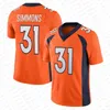 3 Russell Wilson Peyton Manning Football Jersey Patrick Surtain II Jerry Jeudy John Elway Justin Simmons Javonte Williams Courtland Sutton Marvin Mims Jr