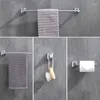 Juego de accesorios de baño, toallero perforado cromado, estante, accesorios de baño simples de acero inoxidable, colgante de Hardware doble de varilla única