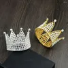 Hair Accessories Children Cute Princess Rhinestones Crowns Headdress Girls Gold Silver Color Round Crown Decor Headwear