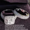 Solitaire Ring 2023 Novo Luxo Blue Green Silver Color Engagement Conjunto de casamentos para mulheres Bride Lady Lady Lady Love Bohe Designer Jóias R3400 Y2303