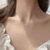 Choker koreansk modekristall hjärtformad elegant sexig clavikelkedja krage fairy grunge coquette y2k smycken för kvinnor