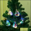 Kerstdecoraties bal transparant LED Decoratieve BB Licht Kerstmis Hanging Verjaardagsfeestje Decor Decor Duting Huis Gar Dhshr