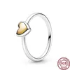 925 Silverkvinnor passar Pandora Ring Original Heart Crown Fashion Rings utsökta handmålade kärlekshjärta Knut önskar ben