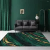 Halılar modern lüks yeşil oturma odası halı dekorasyonu zümrüt halı soyut büyük zemin paspas yıkanabilir yatak odası kayma anti-kayma özelleştir