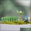 庭の装飾ミニフェンス小さな木製樹脂クラフトミニチュアフェアリーデコレーションフェンス庭用ドロップデリバリーホームパティオローンDHSVD