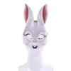 Party Masks EVA Half Face Rabbit Mask Adult Halloween Animal Head Mask Party Role Playing Mask Easter Carnival Makeup Ball 230329