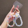 Handyriemen Macaron Farbe Handy Lanyard Handschlaufe Damen Handkette Kurz Anti-verlorene Handyhülle Niedlicher Lanyard Schlüsselanhänger