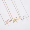 Chains Lovers Gift Jewelry Love Heartbeat Stainless Steel Necklace For Women 18k Gold Plated Heart Pendant Ins