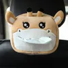 Cartoon Car Back Seat Tissue Box Auto Interiör Hem Rum Plush servetthållare Söt djurutseende pappersfodral biltillbehör