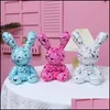 Other Festive Party Supplies Easter Pp Plush Bunny Toys Glitter Rabbit Bear Creative Designed Spring Event Boys Girls Gifts Drop D Dhjmb