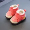 Athletic Outdoor Winter Children Shoes Boys Girl Snow Boots Warm Plush Toddler Shoes Anti-slip Soft Bottom Kids Sneakers Thick Baby Boots W0329