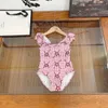 diseñador niños una pieza traje de baño marca niños bikini 2023 verano niñas trajes de baño forro de algodón tamaño 80-150cm