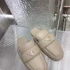 Europese klassieke luxe stijl damespantoffels, sandalen, strandsandalen leer, platte zolen pantoffels, rubberen onderkant, meer Colos Lefu pantoffels