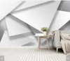 Tapeten 3D Abstrakt Geometrische Weiße Tapete Wandbild Kunst Wandtattoos HD Gedruckt Po Papierrollen Papel De Parede Wandbilder