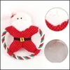 Giocattoli per cani mastica morso molare Babbo Gingerbread Man bambola cucciolo peluche regali di Natale vocali consegna di goccia casa giardino forniture per animali domestici Dhvdd