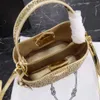 Mode seau sac à bandoulière cristal diamant métal paillettes Logo grande capacité classique en cuir véritable Designer sac de luxe