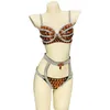 Stage Wear Sexy Belly Dance Bra Panty Suit Hand Made Dancing Costumes Set For Women Dancer Outfits Night Club Dancewear