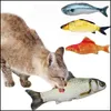 Cat Toys Artificial Fish Plush Pet Puppy Hond Slee kussen Fun speelgoed Mint Catnip Gadget Druppel