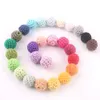 Baby Dealers Toys Bopoobo 10pc Cursing Thenge Crochet Beads Жеваемые аксессуары для ювелирных изделий Diy Gehaakte Toy Creether 16 мм 230329