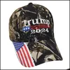 Party Favor 25pcs kamuflaż Trump Ball Hat Women Mens Designers Snapback Baseball Caps Anti Biden US Flag Maga Summer Sun Visor Dro Dhuly