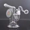 Kalınlık cam bong yağ teçhizatı percolator recycler beher bongs bubbler kül yakalama