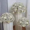 装飾花40cm-80cm白い赤ちゃん呼吸結婚式の装飾用ジプソフィラパーティーアレンジメントテーブルセンターピースのための人工花玉