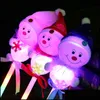 Juldekorationer LED -blinkande pinnar Lyser Toys Kids Snowman Decorative With Glow Stick Baby Ny Year Gifts Drop Delivery Hom DH78G