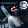 50Pcs Waterproof Mini Led Flashlight Keychain USB Rechargeable Torch With Magnetic Side Lights Fluorescent Long Range Lighting