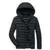 Chaqueta de invierno para hombre, Parkas informales desmontables, abrigos ligeros, prendas de vestir, AXP240