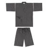 Men's Sleepwear Kimono Samurai Clothing Cotton Pajamas Set Pajamas Summer Japanese Style Short Sleeve Homewear 230330