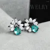 Stud Earrings Ranos Boho Women Flower Light Blue Natural Glass For 2023 Fashion Jewerly Party EFX007252