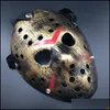 Maschere per feste Halloween Horror Jason Mask Hockey Cosplay Killer Decorazioni spaventose Natale Masquerade Masque V Per Vendetta Drop Delivery H Dhcfd