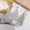 Hair Accessories Children Cute Princess Rhinestones Crowns Headdress Girls Gold Silver Color Round Crown Decor Headwear